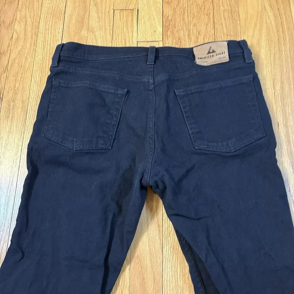 American Giant Roughneck Canvas Pants Black 34x34 (Fits 33x28) Straight USA
